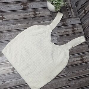 Abercrombie & Fitch Cream Textured Tank Top